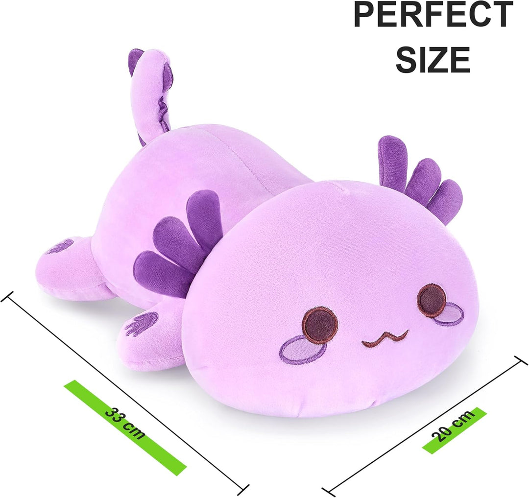 shownicer Plüschtier Axolotl Stofftier Kawaii Salamander Plüsch, Axolotl Kuscheltier Plüschkissen Sp