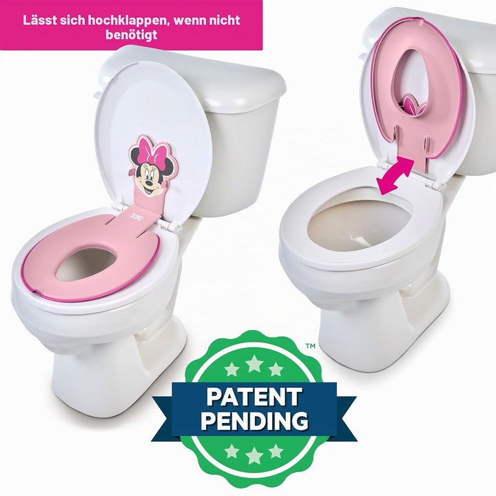 Bright Starts, Disney Baby Minnie Maus Flip & Sit Töpfchensitz, Sicherer Toilettenaufsatz mit Rutsch
