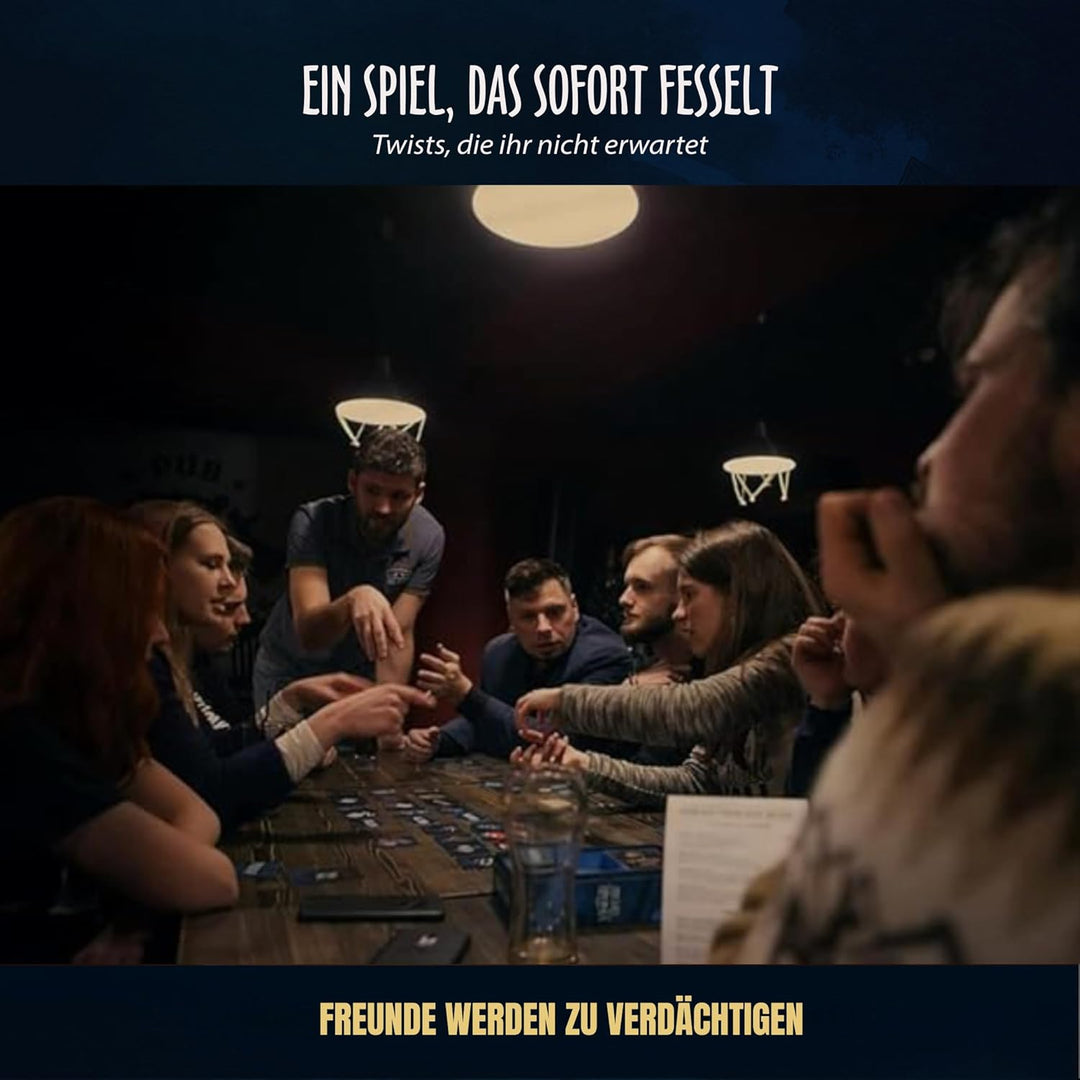 BORGOS Ghost Letters – Murder Mystery Detektivspiel mit geheimen Rollen | Gesellschaftsspiel | Krimi