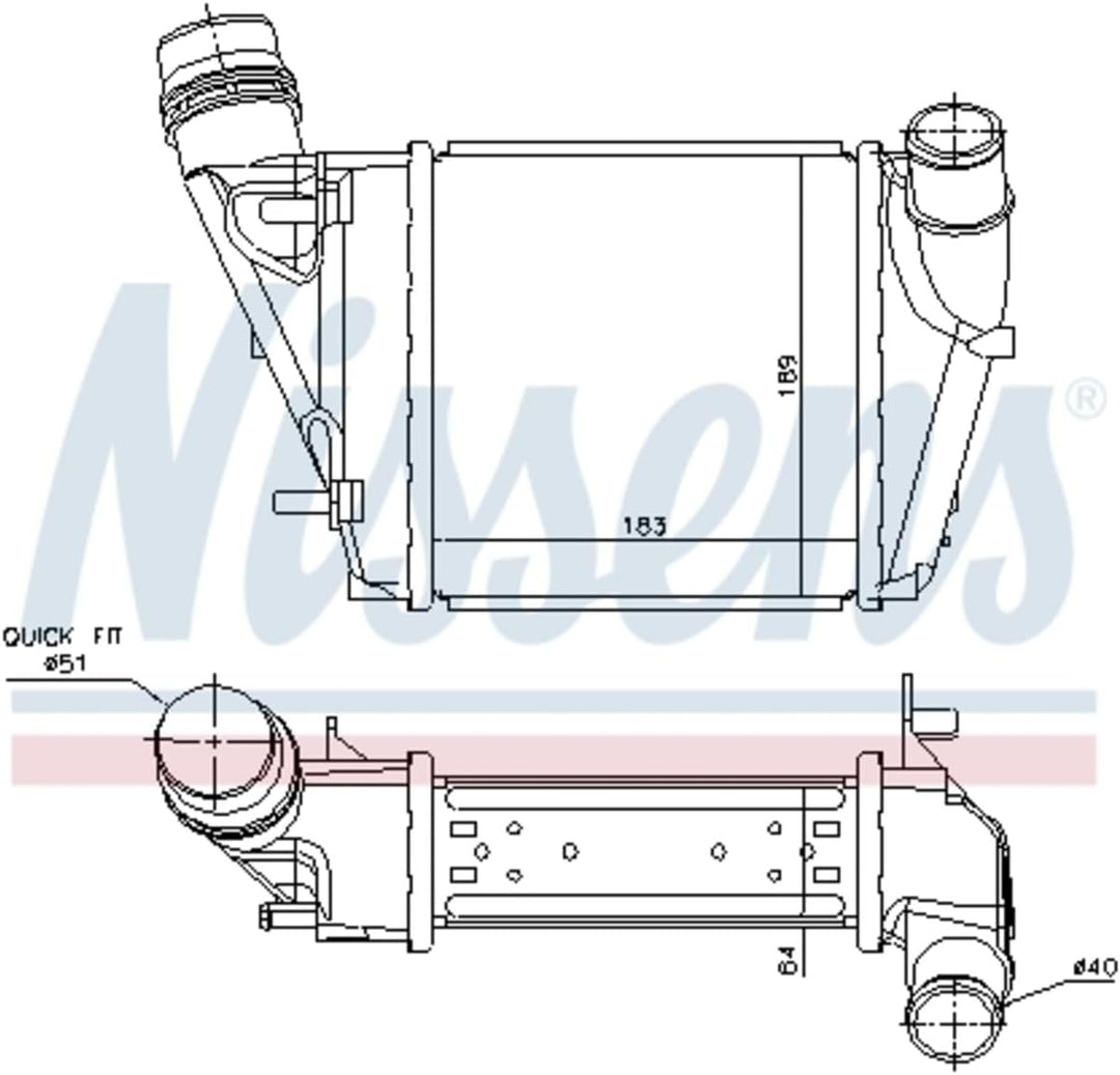 Nissens Ladeluftkühler Turbokühler 96410