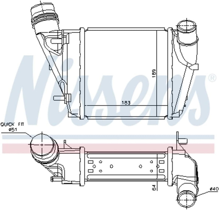 Nissens Ladeluftkühler Turbokühler 96410