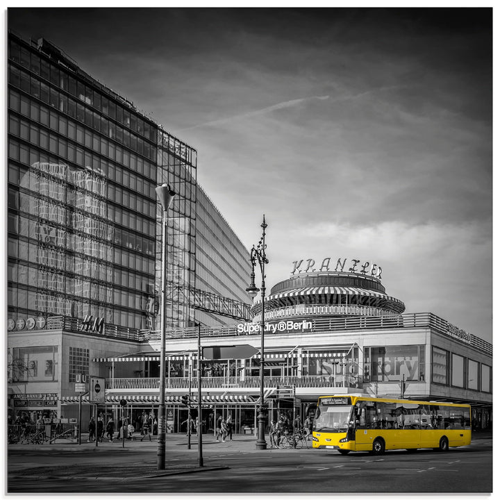 ARTland Glasbilder Wandbild Glas Bild einteilig 40x40 cm Quadratisch Deutschland Berlin City West Sc