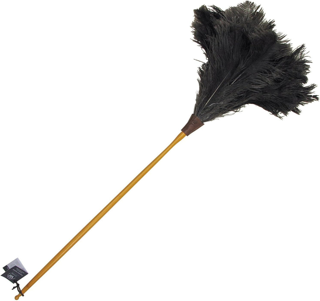 Redecker Staubwedel mit Straussenfedern und Griff aus Buche, 1,2 m lang