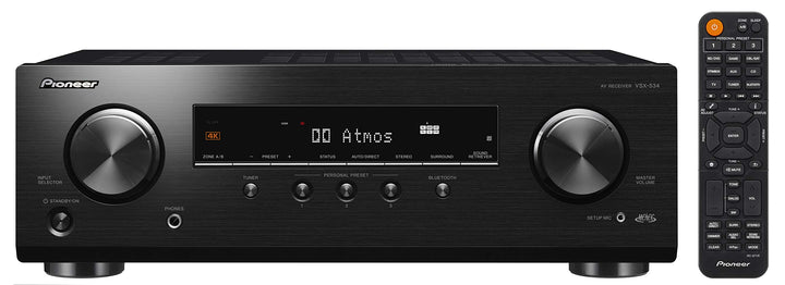 Pioneer VSX-534D(B) Receiver (5x150 Watt, Dolby Atmos, DTS:X, MCACC, Advanced Sound Retriever, AM/FM