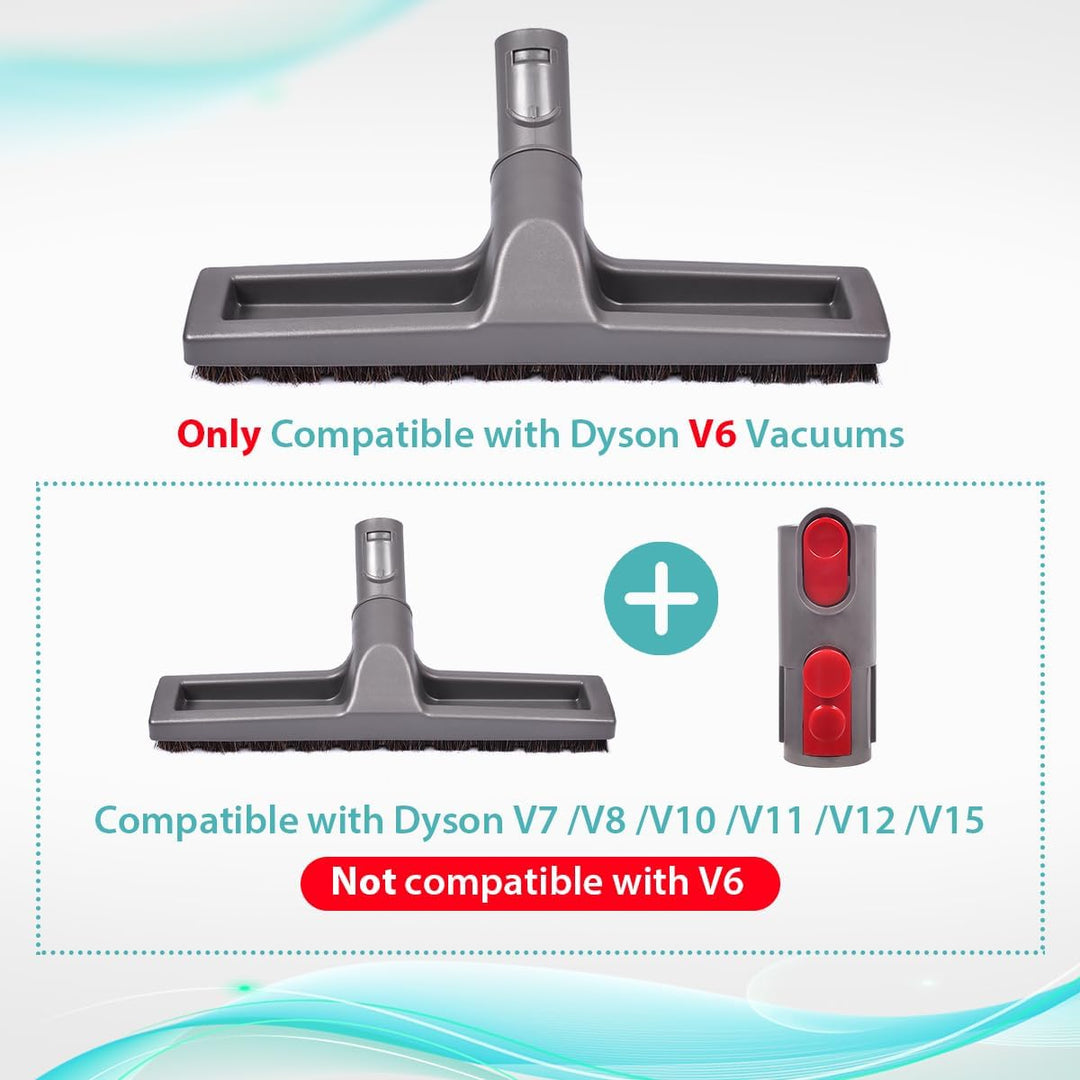 KEEPOW Flexible Parkettbürste, Bürste Passend für Dyson Staubsauger (mit Adapter für V7 V8 V10