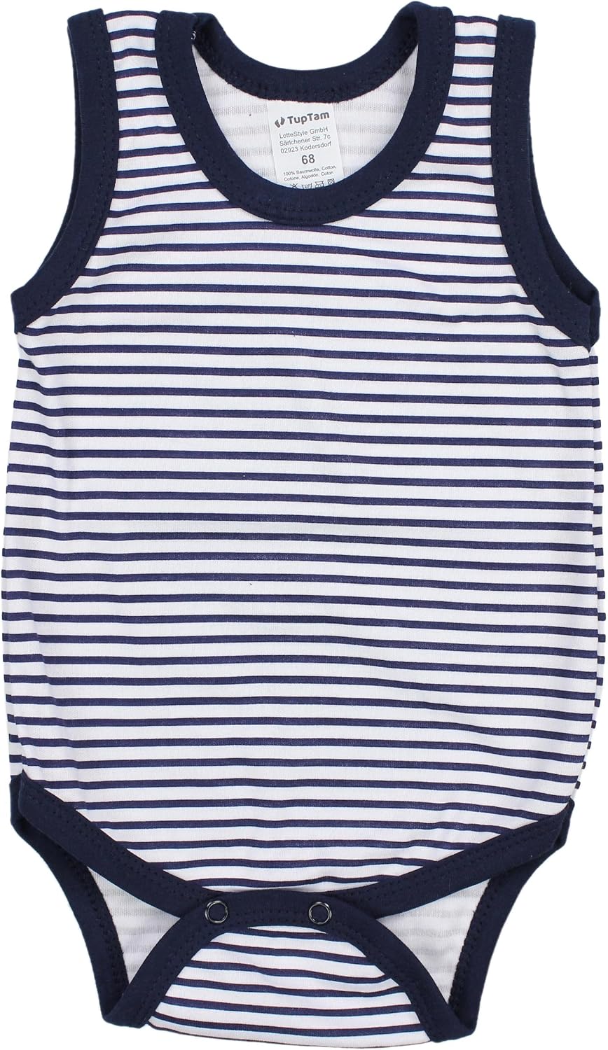 TupTam Baby Jungen Achselbody in Unifarben 5er Pack 80 Farbenmix 3, 80 Farbenmix 3