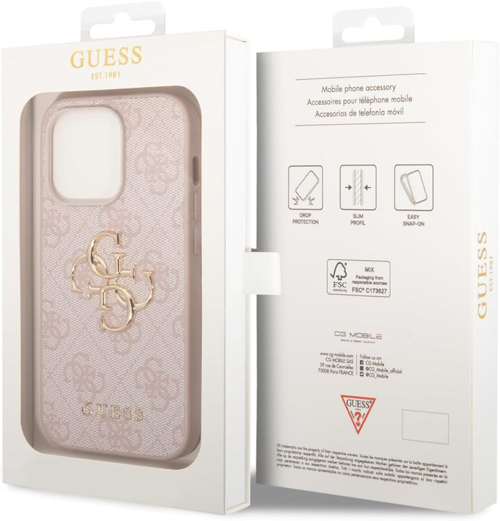 CG MOBILE Guess PU-Lederhülle für iPhone 15 Pro Max (Pink) rose, rose