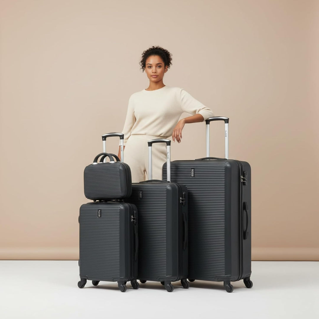 CELIMS - Handgepäck-Koffer mit Kosmetikkoffer 30 cm, zugelassen bei 100+ Fluggesellschaften | Kleine