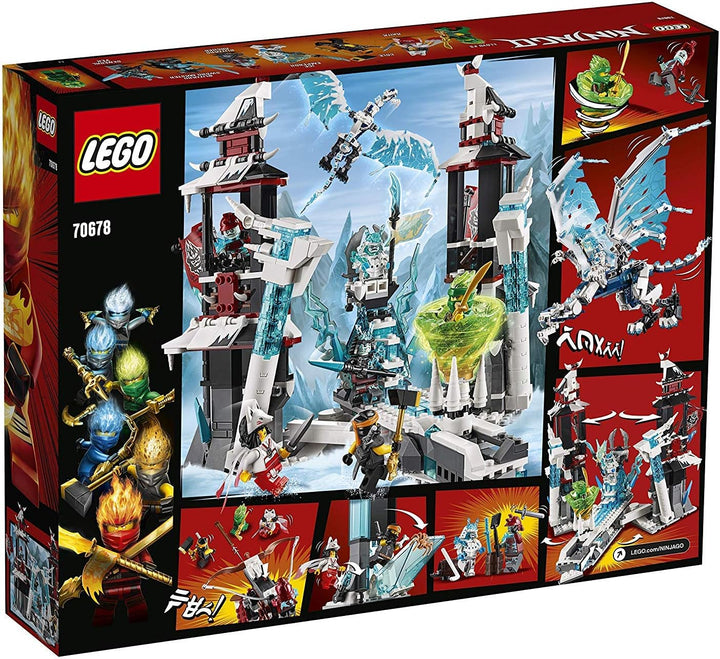 Lego 70678 NINJAGO Festung im ewigen EIS, Set mit Eisdrachen-Spielzeug, Meister des Spinjitzu Spiels