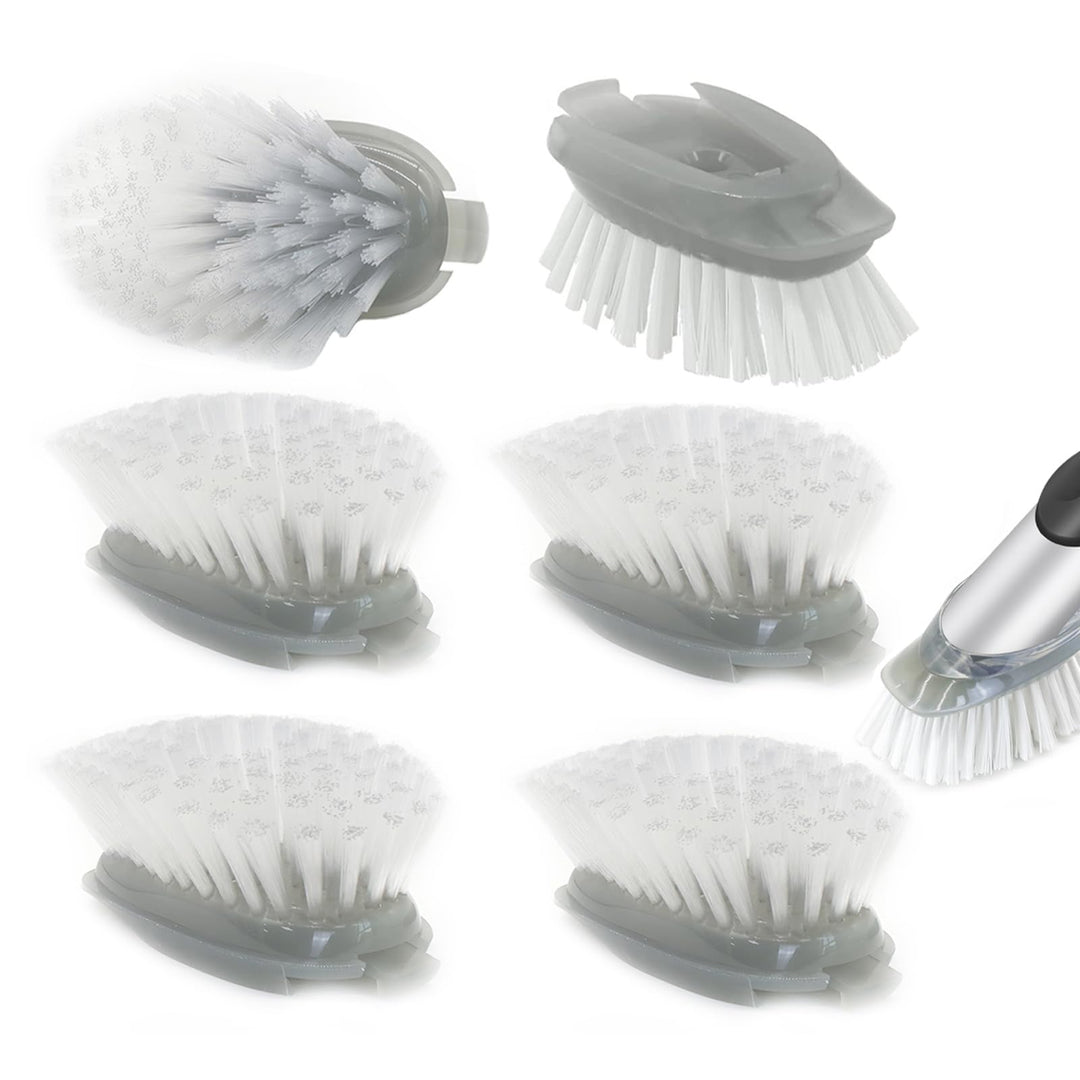 Nachfüllbürsten für OXO Spülbürste, 6 Stück, Spülmittel-Spenderkopf, Ersatz für Schrubber, Grau 6 pa