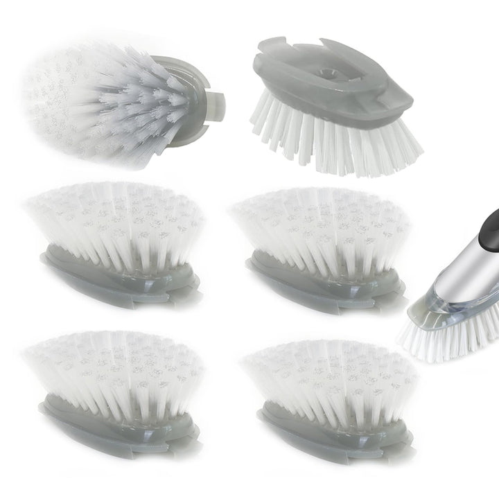Nachfüllbürsten für OXO Spülbürste, 6 Stück, Spülmittel-Spenderkopf, Ersatz für Schrubber, Grau 6 pa