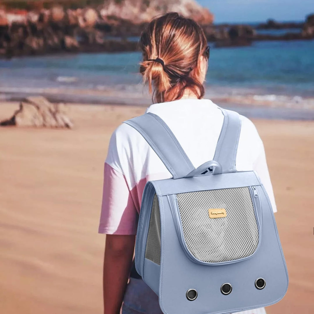 PETCUTE Haustier Rucksack,Faltbar Hunderucksack für Kleine Hunde und Katzen,Katzen Rucksack mit Hera