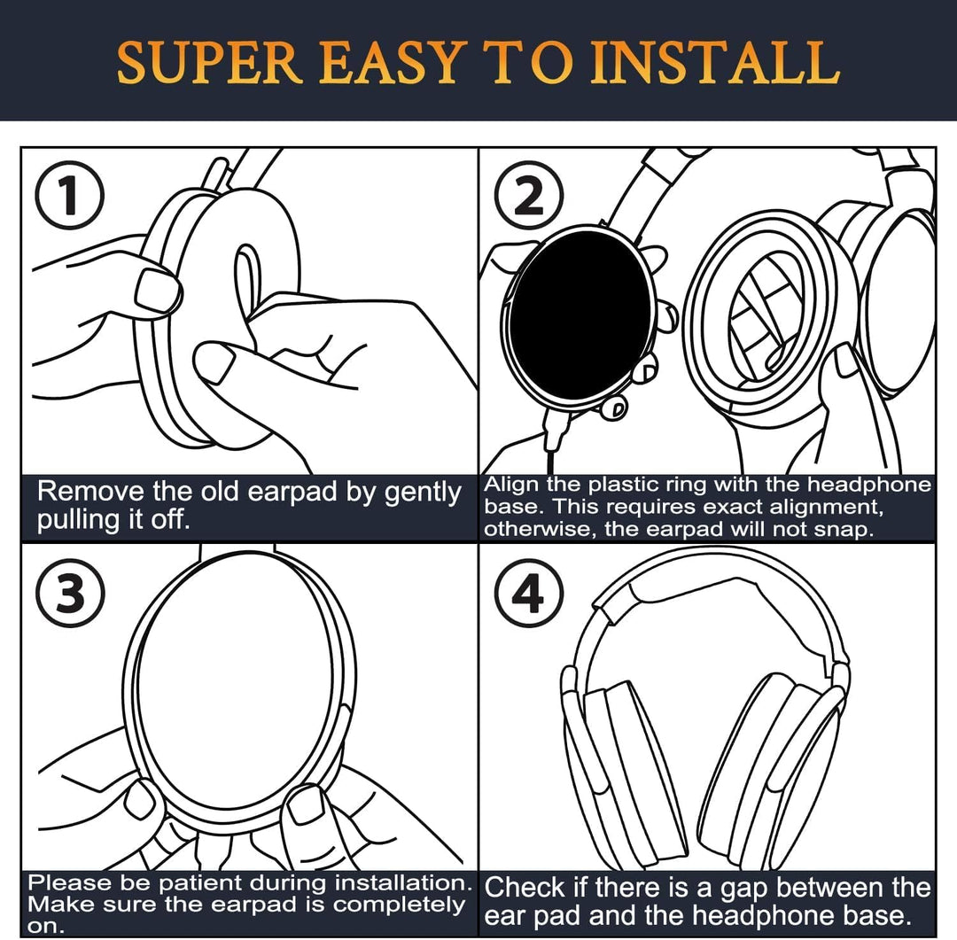 SOULWIT Kühlgel Ersatz Ohrpolster für Sennheiser HD650, HD660 S, HD600, HD6XX, HD58X, HD580, HD565,