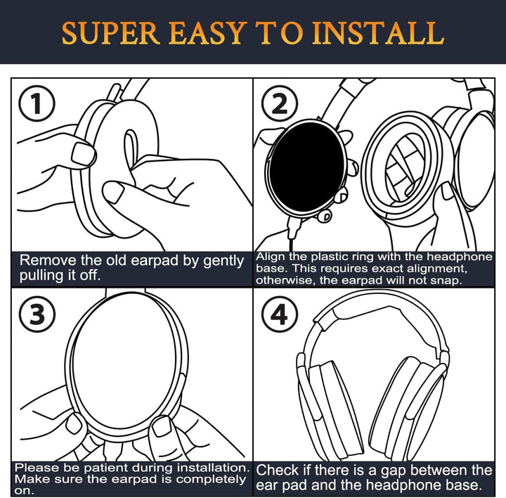 SOULWIT Kühlgel Ersatz Ohrpolster für Sennheiser HD650, HD660 S, HD600, HD6XX, HD58X, HD580, HD565,