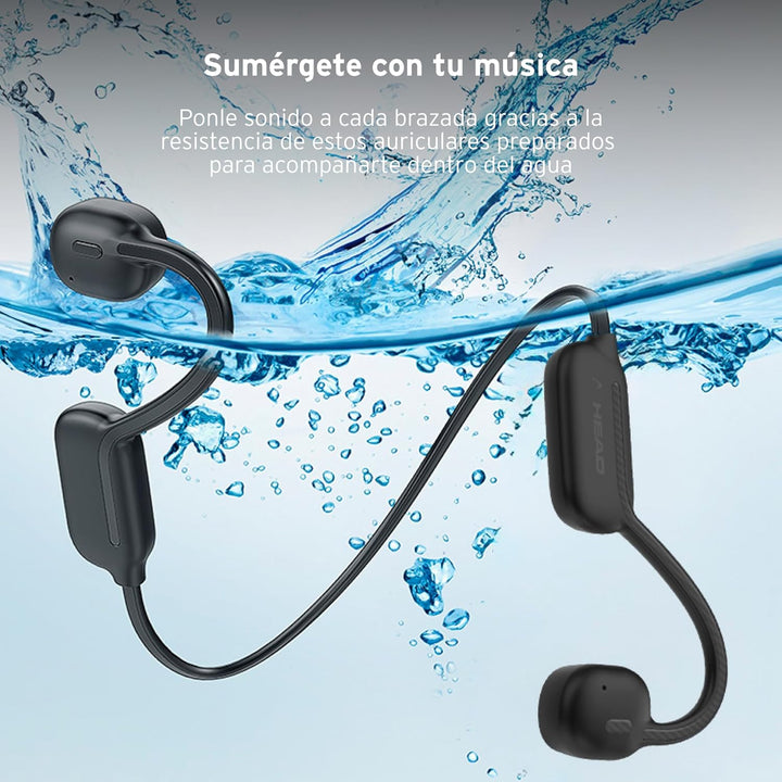 HEAD Bone Kabellose Sport-Kopfhörer, Lauf-Kopfhörer mit 11 Stunden Wiedergabe, Lauf-Kopfhörer mit Kn