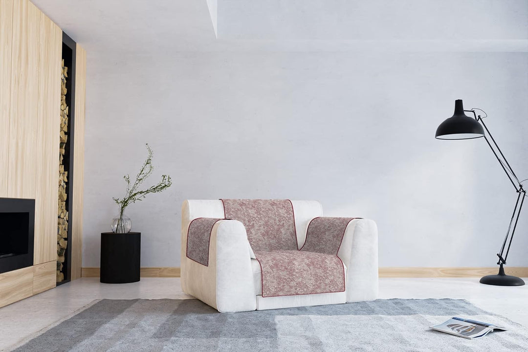 Italian Bed Linen “Glamour” rutschfest Sofa Abdeckung, Bordeaux, 1 Platz 1 Platz Bordeaux, 1 Platz B