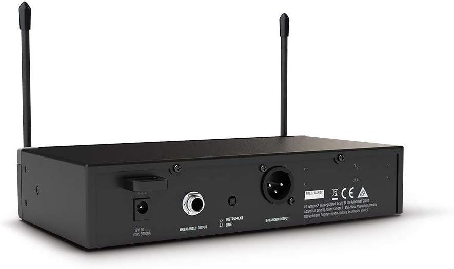 LD Systems U305 HHD - Funksystem mit Sender/Empfänger und dynamischem Handmikrofon, 584-608 MHz, sch