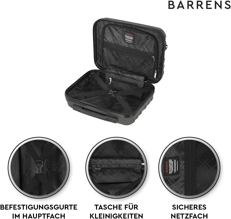 BARRENS Kosmetiktasche | Reiseetui mit Griff | Handgepäck | Zur Befestigung am Koffer oder zum Trage