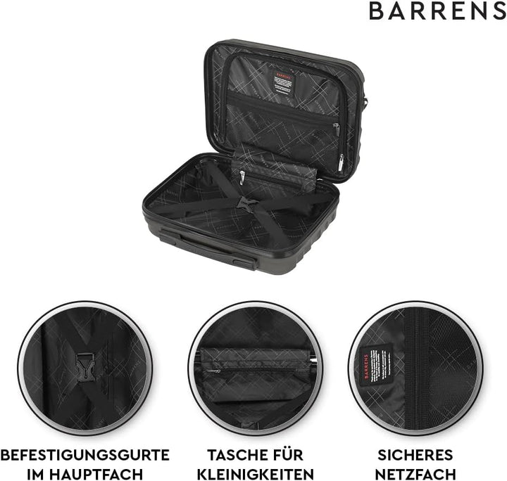 BARRENS Kosmetiktasche | Reiseetui mit Griff | Handgepäck | Zur Befestigung am Koffer oder zum Trage