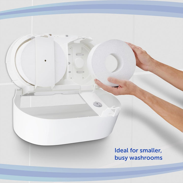 Aquarius Mini-Doppel-Toilettenpapierspender mit Zentralentnahme 7186-1 x Weiss, Wc Papierspender