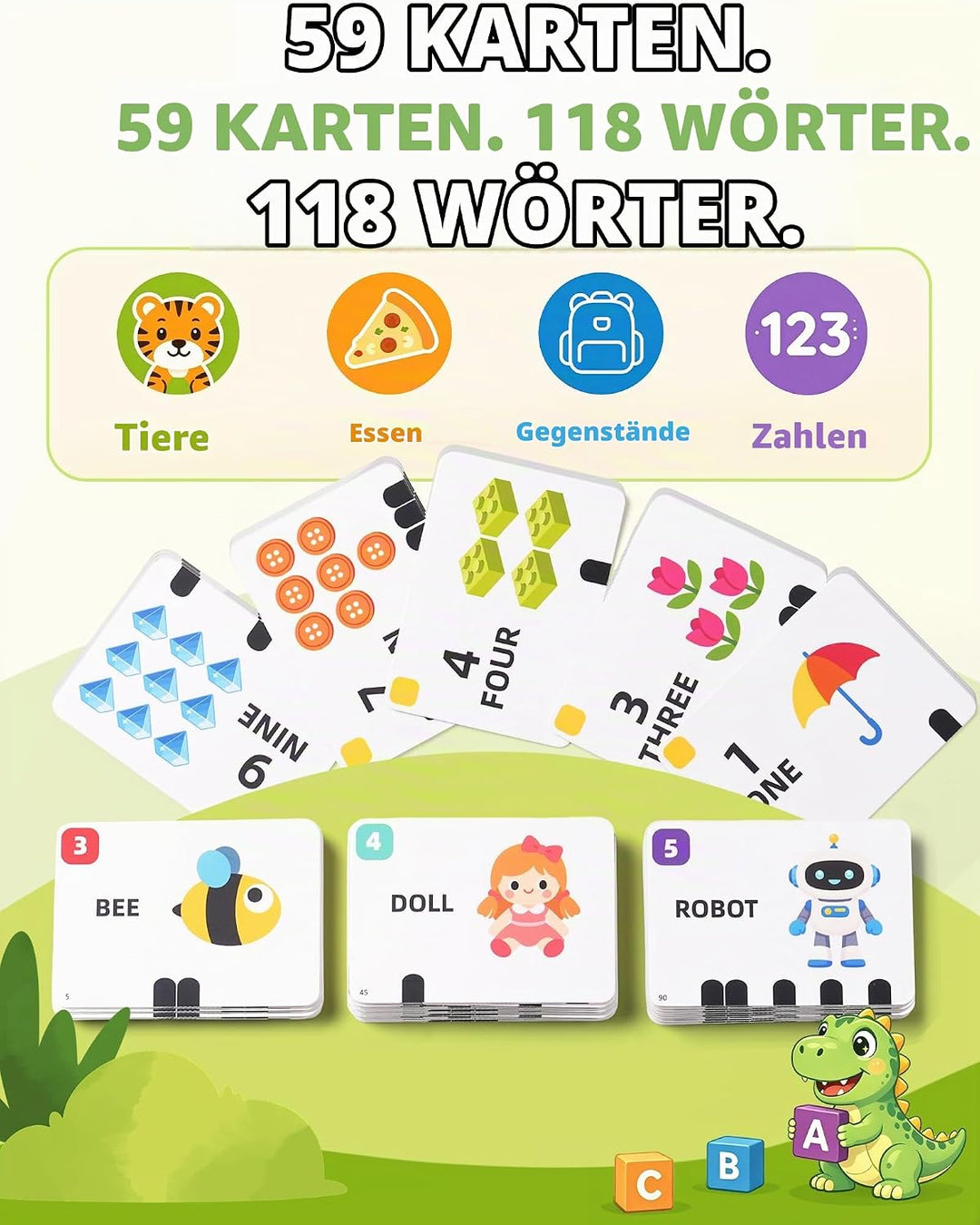 Pop Lernspiel Spielzeug, Sensorische sprechende Lernkarten Kinder, Englisch