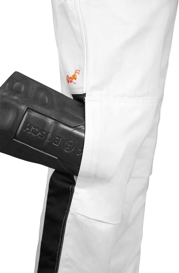 strongAnt - Arbeitshosen Herren Berlin Pro Bundhose 280 GR - Grau - Made in EU 90 Weiss / Schwarz, 9