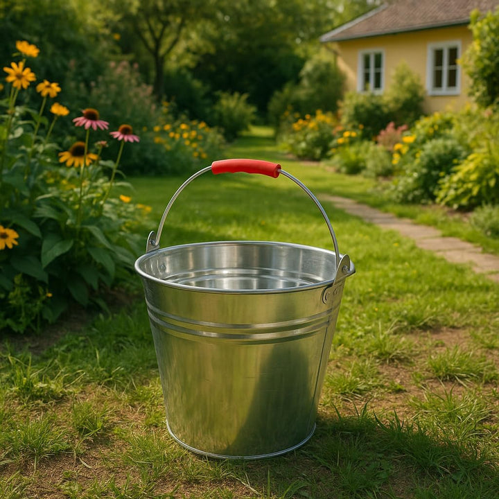 Mayuela - Metalleimer - Blecheimer - Edelstahl - 8 Liter