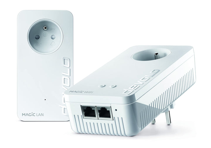 devolo Magic 1 WiFi Starter Kit, WLAN Powerline Adapter - bis zu 1.200 Mbit/s, Mesh WLAN, 2x LAN Ans