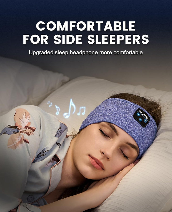 Schlafkopfhörer mit Bluetooth, Schlafhelm, Musik, Sport, Kopfband, Bluetooth, ultraweich, für Seiten