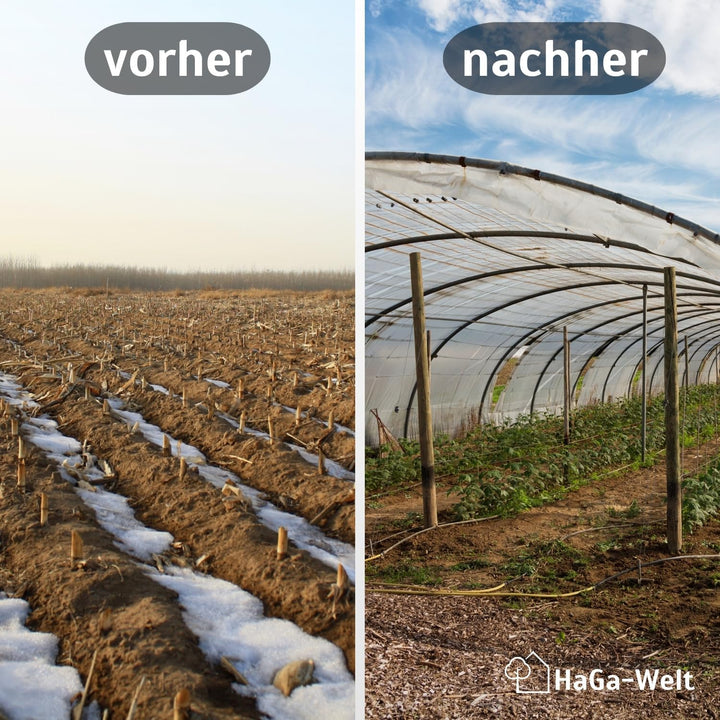HaGa® Gitterfolie Gewächshausfolie Gewächshausbau Folientunnel Folie 2m x 10m
