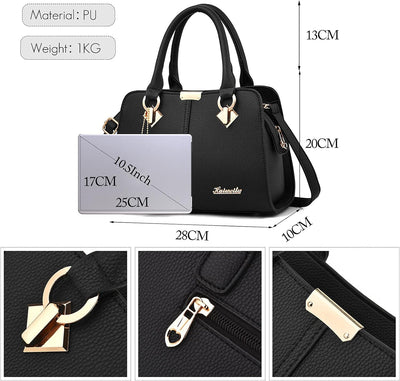 FANDARE Damen Handtasche Umhängetasche Frauen Schulterbeutel Shopper Tote Reise Henkeltasche Schulte
