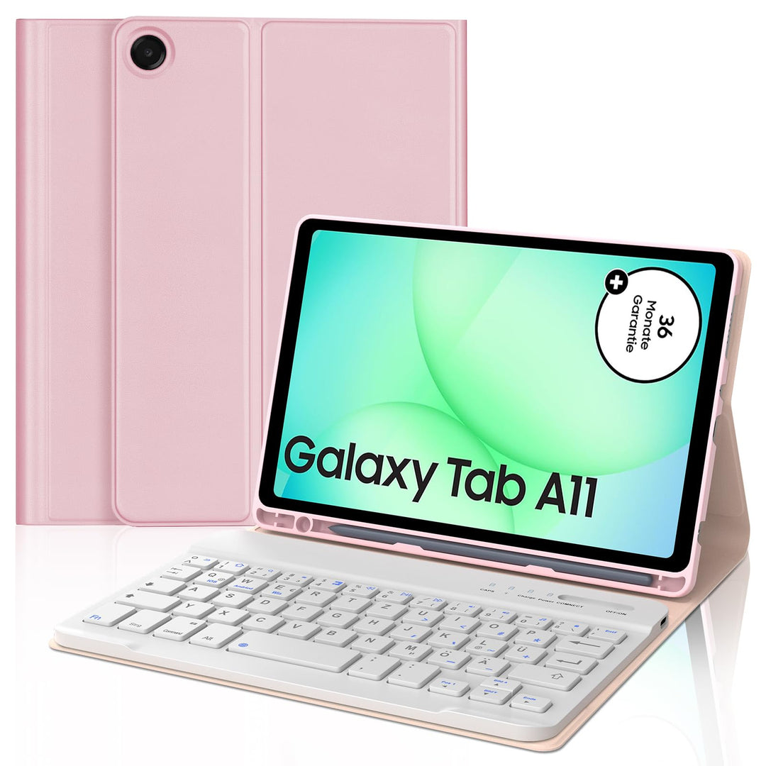 IVEOPPE Hülle mit Tastatur für Samsung Galaxy Tab A11 8.7 Zoll, Deutsches QWERTZ Keyboard, Magnetisc