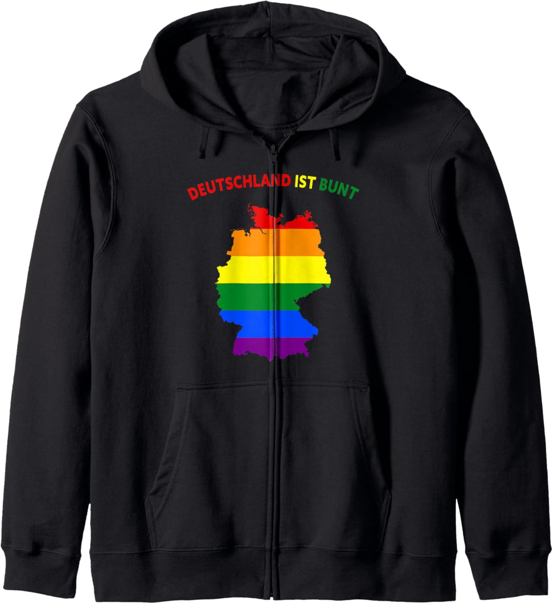 Deutschland ist bunt - LGBT Spruch Kapuzenjacke