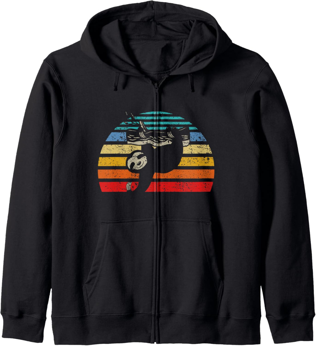 Retro Faultier Langsam Tier Niedlich Zoo Fan Kapuzenjacke