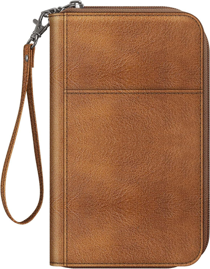 FINTIE Reisepasshülle für Familien 4–6, RFID-blockierend, Reisedokumenten-Organizer, Clutch für Reis