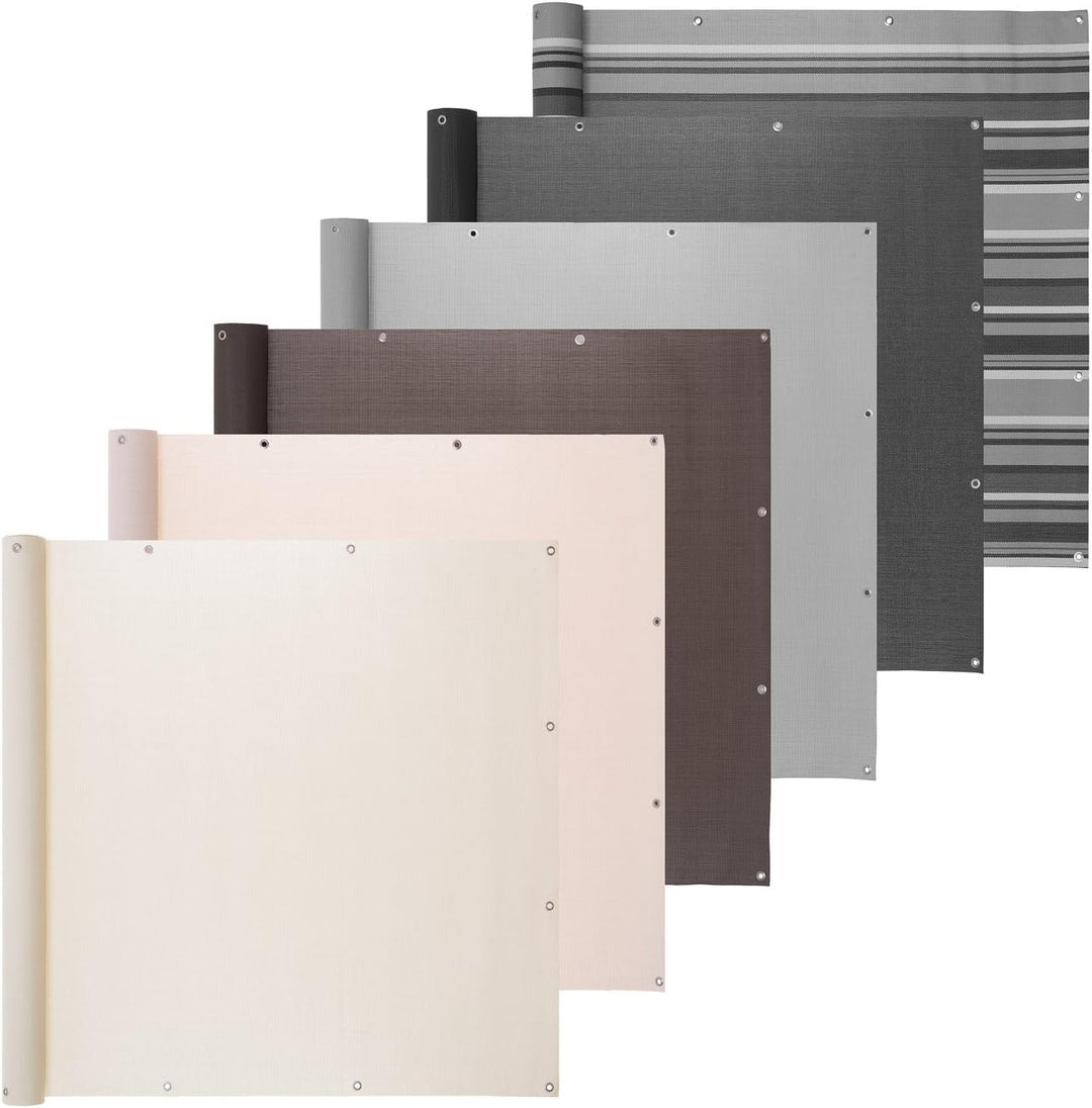 Ventanara® Balkonverkleidung Sichtschutz PVC Balkonumspannung Zaun Verkleidung Blende Windschutz Fol