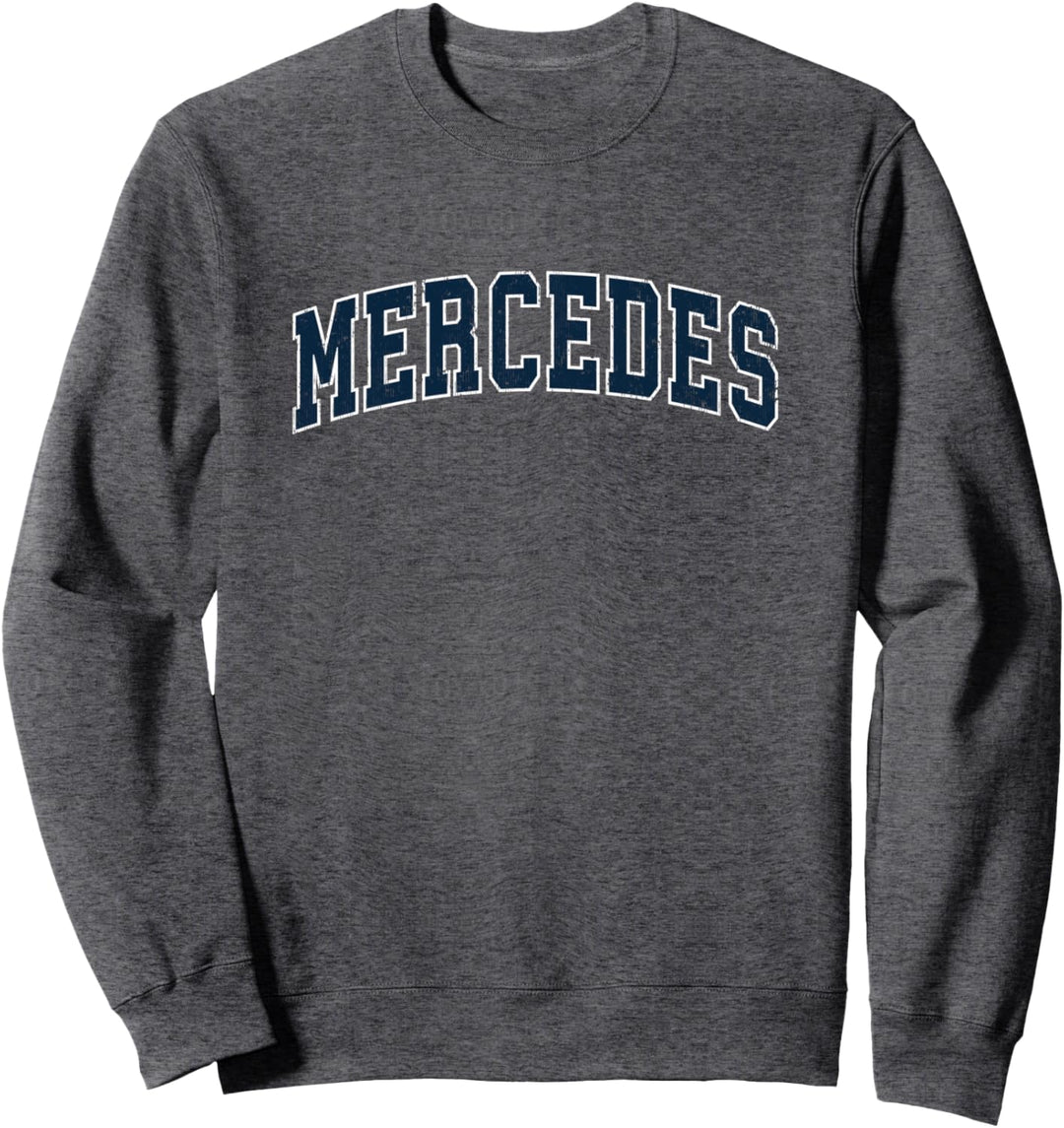 Mercedes Texas TX Vintage-Sportdesign, marineblaues Design Sweatshirt