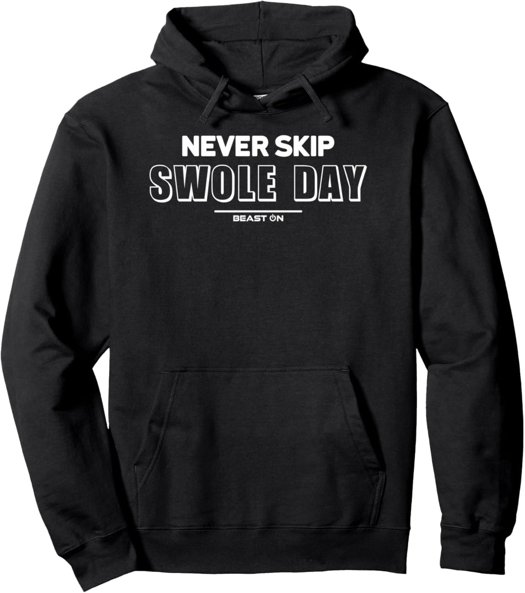 Never Skip Swole Day Lustige Fitness Motivation Gym Sprüche Pullover Hoodie