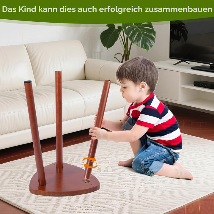 Blumenständer Holz 2er-Set, Pflanzenständer für den Innenbereich, Blumenhocker Hocker Pflanzentische