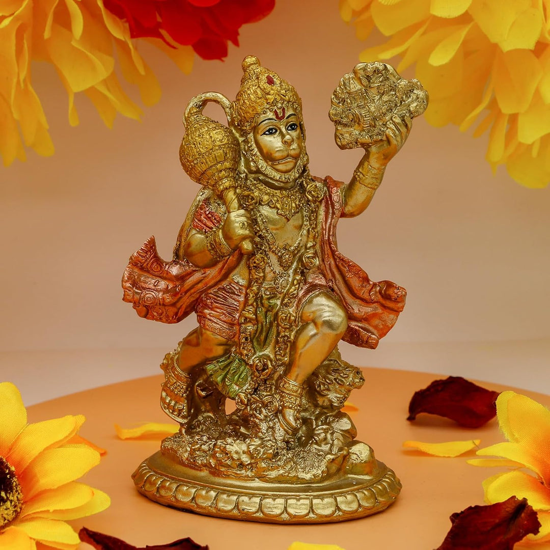 HinduGott fliegende HanumanStatue – kleine indische Idol Hanuman Murti Pooja Skulptur Indien Herrn F
