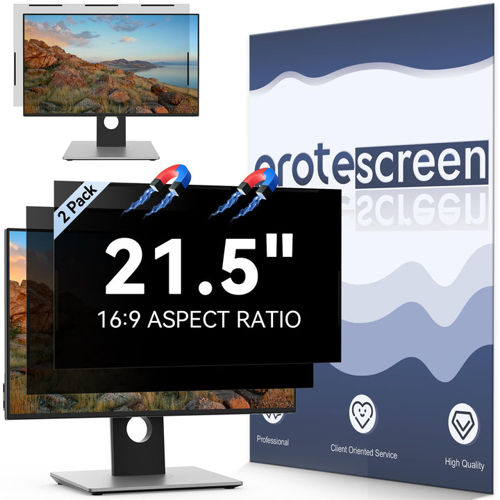 2 Stück Magnetische Moniter Sichtschutzfolie 21.5" 16:9 Anti Blaulicht 2 Stück 21.5 zoll Monitor 16: