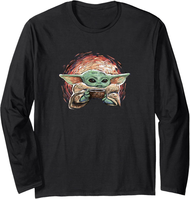 Star Wars The Mandalorian Sipping Starries Small C1 Langarmshirt
