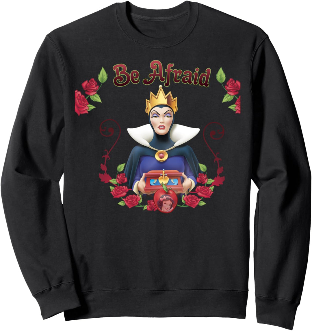 Disney Snow White Evil Queen Be Afraid Floral Portrait Sweatshirt