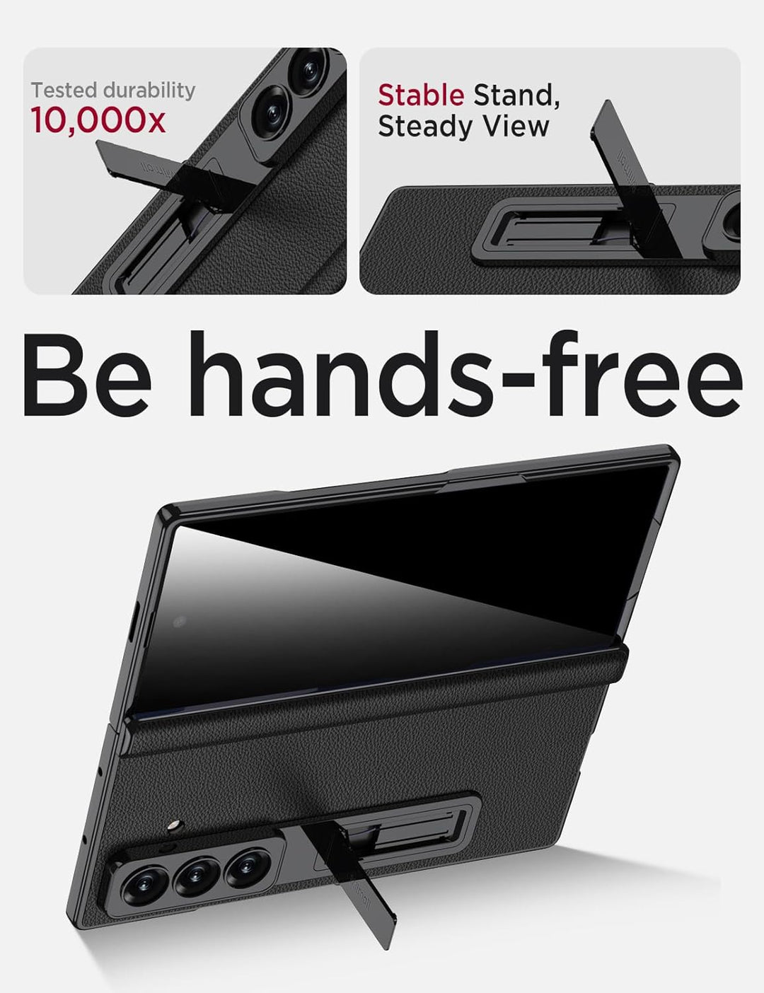 Miimall Privacy Case Kompatibel mit Samsung Galaxy Z Fold 7 Hülle Anti-SPY Displayschutz+Scharniersc