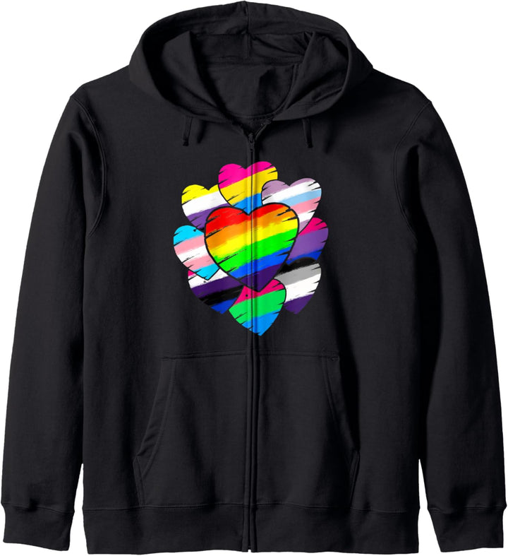 LGBT Lesben Gay Pride Hearts Shirt Regenbogen LGBT Pride Kapuzenjacke