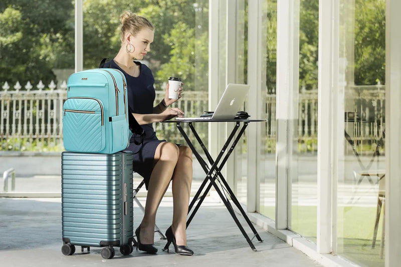 17.3 Zoll Laptop Rucksack für Frauen Männer Arbeit Laptop Tasche Mode, grosse wasserdichte Rucksäcke