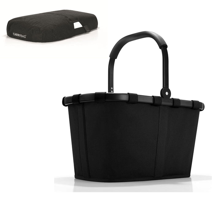 Reisenthel carrybag Frame Black Henkelkorb Einkaufskorb schwarz + Cover