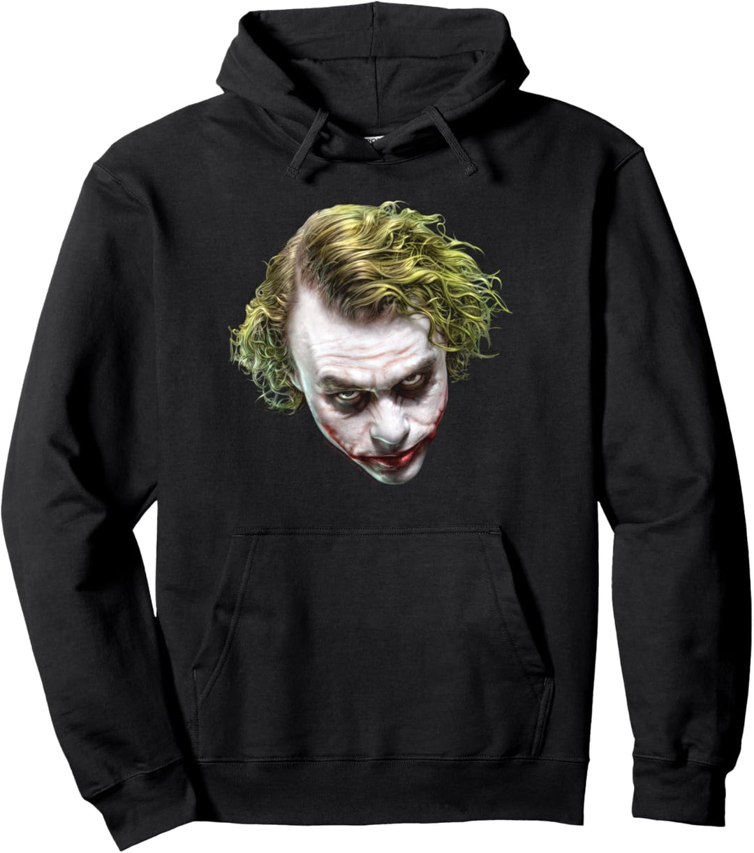 The Dark Knight Painted Joker Head Pullover Hoodie