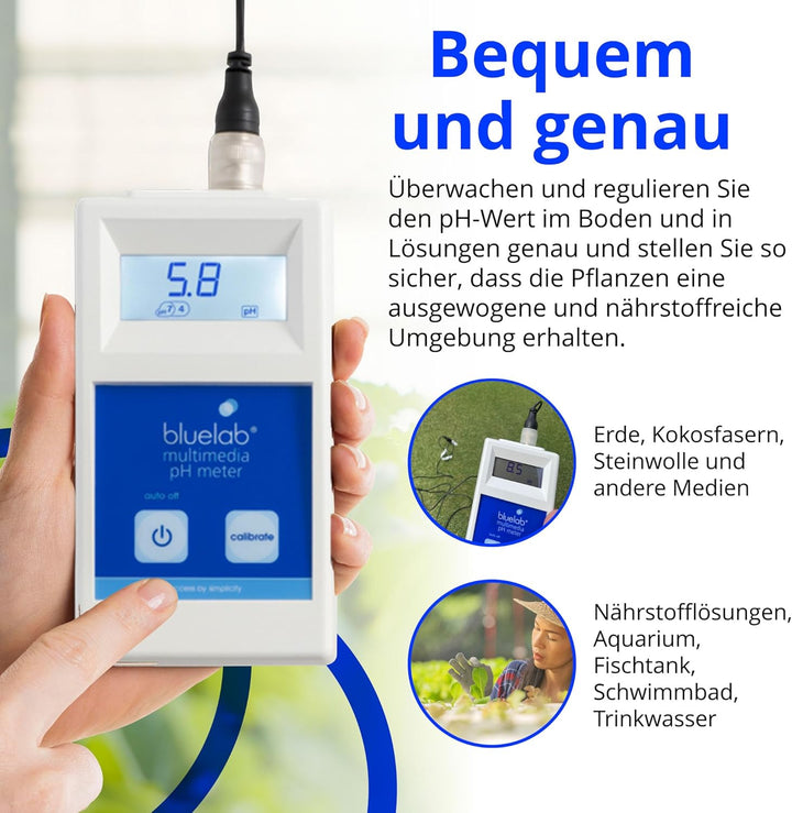 Multimedia pH Messgerät mit BNC Elektrode Bluelab (Multimedia pH Meter)