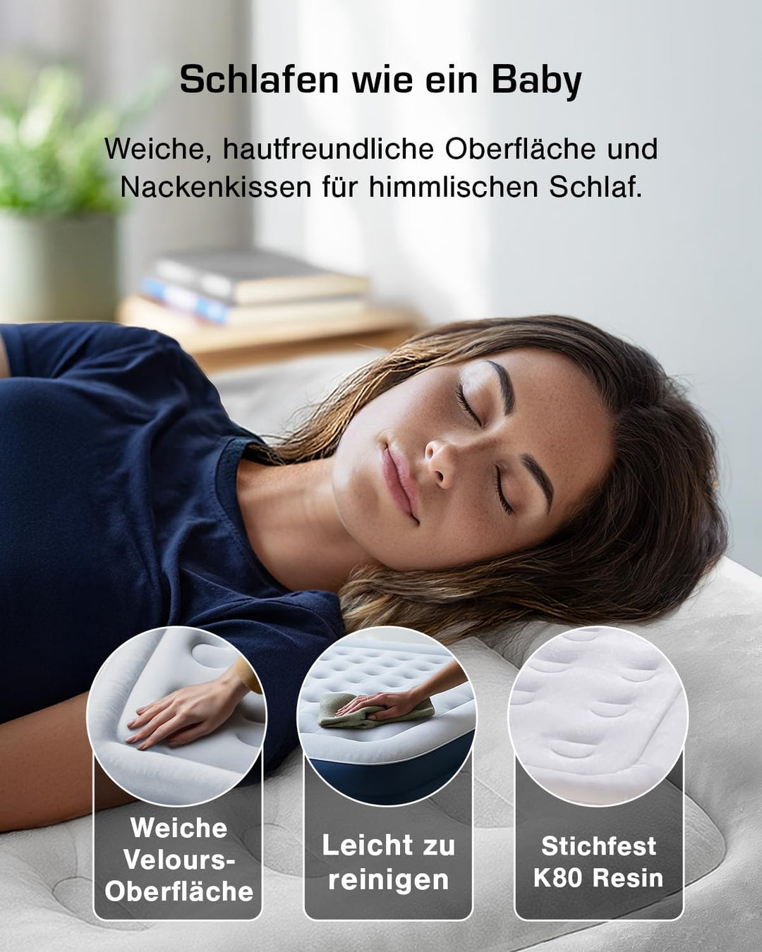 Active Era Premium Luftbett Doppel King Size - 203 x 152 x 48 cm - mit eingebauter elektrischer Pump